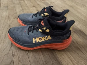 Hoka One One Herrenschuhe grau orange Wandern Trailrunning Größe 8D - Bild 1 von 14