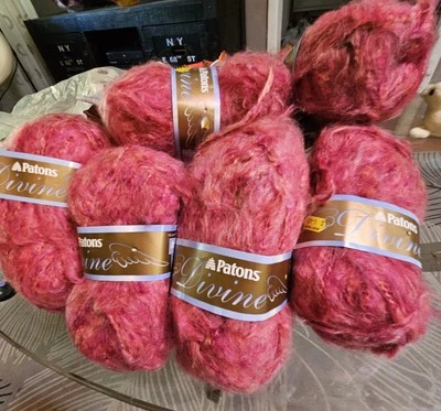 Patons Divine Hilo Rosa Oscuro Floral Fantasía 06740 Acrílico Mohair 100g Foto 1 de 4