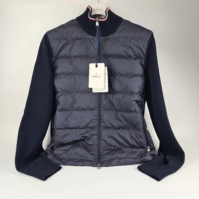Nuevo cárdigan acolchado de algodón azul para hombre MONCLER $1430 Foto 1 de 4