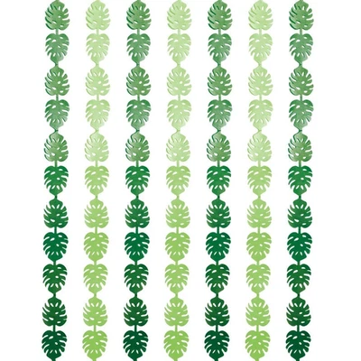 SPRITZ Garland Backdrop 7 Pieces 8 Ft Long Leaves Tropical Target Bullseye - Image 1 of 4