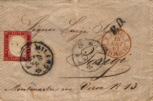 da Milano per Parigi con cent. 40 (N. 3) - Picture 1 of 1