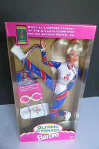 1995 OLYMPIC GYMNAST BARBIE Official Licensed Product Atlanta Mattel 7 - NRFB - Picture 1 of 11