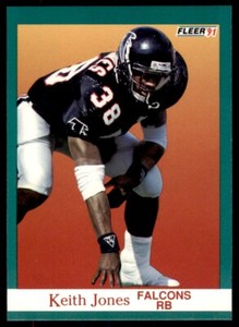 1991 Fleer Keith Jones . Atlanta Falcons #204