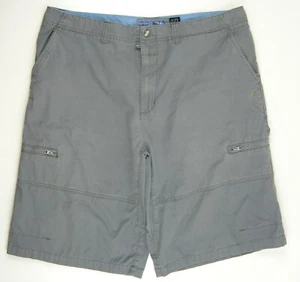 Pantalones Cortos Carga QUIKSILVER Gris Algodón Chino Bolsillos con Cremallera Talla 40 De Colección Y2K LIMPIOS - Imagen 1 de 6