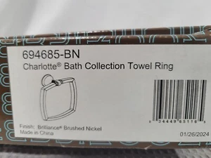 Towel ring bathroom brushed nickel brizo charlotte 694685 - Picture 1 of 1