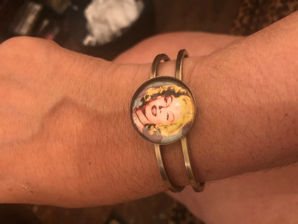 Retro Marilyn Monroe 2-Row Vintage Hinged Bracelet - Image 1 of 1