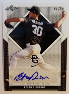 ETHAN RICHARDS 2016 LEAF PERFECT GAME AUTO AUTOGRAPH BLACK CARD SSP# 44/50  