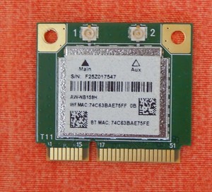 AzureWave AW-NB159H RTL8723BE Half Mini PCI-e BLUETOOTH WFI COMBO COMBO CARD