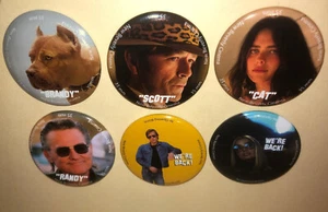 New Beverly Once Upon a Time in Hollywood Pin Button 6 Brad Pitt Margot Robbie  - Picture 1 of 5