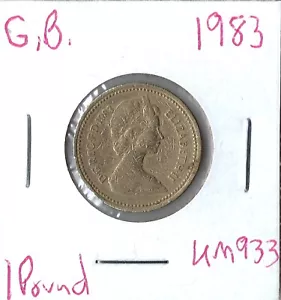 Moneda Gran Bretaña 1 Libra 1983 KM933, Isabel II - Imagen 1 de 1
