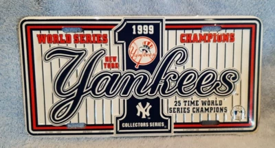 Vintage NEW YORK YANKEES 1999 World Series Collectors License Plate - Image 1 of 2