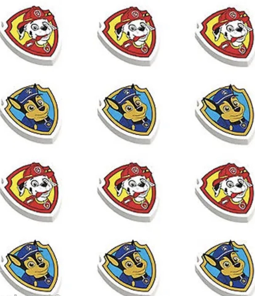GOMAS DE BORRAR PAW PATROL (12) ~ Fiesta de Cumpleaños Suministros Escolares Papelería Favores Persecución Foto 1 de 1
