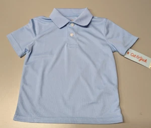 Cat And Jack Kid Short Sleeve Light Blue Polo Uniform Size X-Small (4/5) NWT - Picture 1 of 3