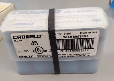 ERICO CADWELD 45 WELD MATERIAL COPPER-COPPER, COPPER-STEEL CONNECTION (20 EA)