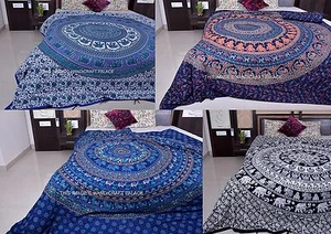 Elephant Mandala Hippie Duvet Cover Indian Ethnic Comforter Quilt Cover Blanket  - Picture 1 of 19