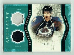 11-12 UD Artifacts Treasured Swatches  Milan Hejduk  /35  Jersey--Patch 
