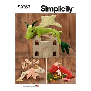 Simplicity Sewing Pattern S9363 Plush Dragons - Imagen 1 de 7