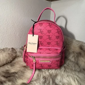 NWT Juicy Couture Best Sellers Rosie Mini Backpack - Grid Pink Flash - Picture 1 of 6