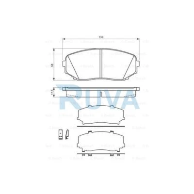 Fits Mitsubishi L 200 2014-2024 Mazda CX-7 2007-2013 Ruva Front Brake Pads Set - Image 1 of 4