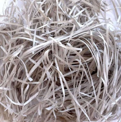 Light Grey Shredded Tissue Paper 50g Easter Basket Gift Box Hamper Filling - Image 1 of 2