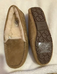 UGG Ansley Chestnut Suede Moccasins Size 7 NEW Slippers Womens 3312 - Picture 1 of 7