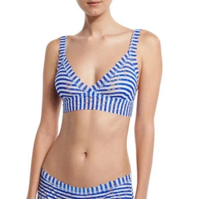 Bralette de encaje con estampado de rayas bretón Hanky Panky para mujer talla pequeña Foto 1 de 2
