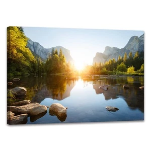 National Park Canvas Wall Art Mountain Nature Landscape Painting Artwork Fram... - Picture 1 of 6