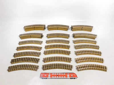 44x Märklin H0 00 AC Track Piece M-Track Curved Pre-War For 3600 800 #ED654-3 - Image 1 of 4