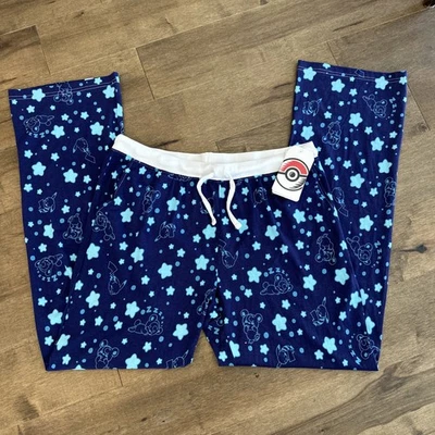 Pokemon Center Blue Leggings Adult Size XL Elastic Waist Lounge Pants NWT Comfy - Image 1 of 4