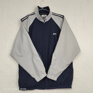 Men's Penny Sports Vintage Windbreaker Jacket Size Large Grey/Blue (Flaws) - Picture 1 of 17