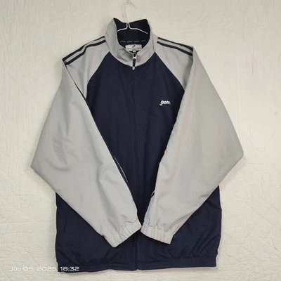 Men's Penny Sports Vintage Windbreaker Jacket Size Large Grey/Blue (Flaws) - Image 1 of 4