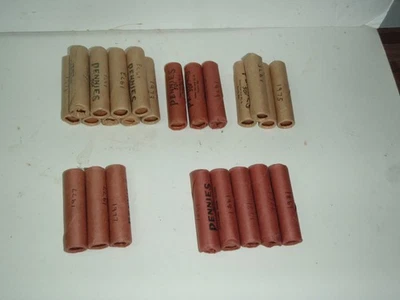Lincoln Cents BU bank wrapped Lot of 24 see description for dates - Image 1 of 4