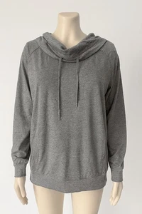 Women’s Cozy Cowl Neck Soft Cotton Blend Long Sleeve Drawstrings Pullover XL - Picture 1 of 9