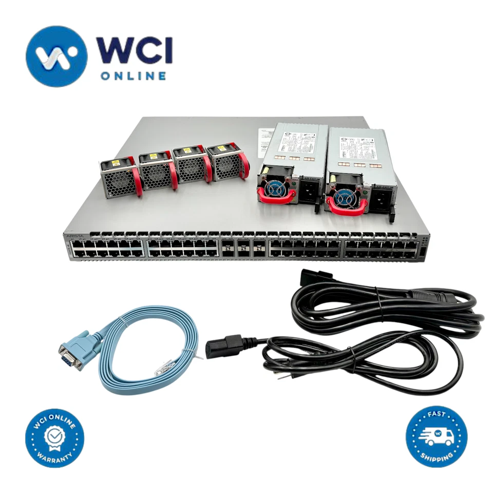 Arista DCS-7020TR-48-F Data Center Switch, 48xRJ45 (100/1000), 6xSFP+(1/10GbE) - Image 1 of 1