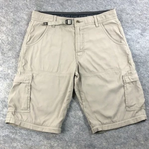 Prana Herren Cargo Shorts 32 Beige Mid Rise Wandern Belüftet Gürtel Stretch Outdoor - Bild 1 von 12