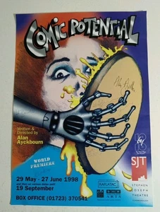Comic Potential Alan Ayckbourn Cast Signed Scarborough Theatre Poster 1998 Rare - Picture 1 of 16