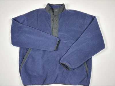 Pullover polar GAP para hombre grande azul cuarto a presión cálido acogedor exterior capa botón Foto 1 de 4