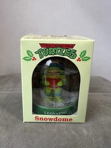 1990 Teenage Mutant Ninja Turtles Leonardo Christmas Snow Dome Globe (READ) - Picture 1 of 8