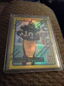 1996 Topps  Finest Refractor w/peel GOLD RARE 1:288 Kordell Stewart Steelers #1 - Picture 1 of 17