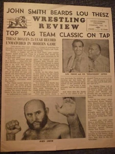 Stampede Wrestling program Jan 24 1961 Thesz Smith Francis Marella Ursus Walker - Picture 1 of 2