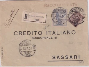 Italia Regno 1924:Soprastampato 50c. su 40c. bruno + L.1 su 25c.  (429/s253) - Imagen 1 de 2