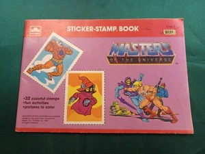 Adesivo-libro francobolli Masters Of The Universe 1984 vintage RARO FRANCOBOLLI MANCANTI - Foto 1 di 4