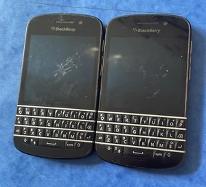 Rarer Blackberry Q10 (SQN100-3) - (Black) QWERTY Keyboard Mobile Phones - Lot x2 - Picture 1 of 2