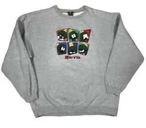 Vintage 90s Marvin the Martian Looney Tunes Warner Bros Sweatshirt M PLZ READ - Picture 1 of 7