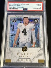 PSA 9 MINT 2018 Donruss Derek Carr The Elite Series #11 SP Raiders Saints POP 1