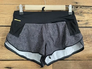Womens Lole lined running shorts Sz XS black gray - Picture 1 of 5
