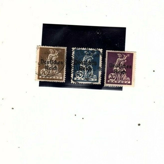 55 GERMAN Stamps  Bayern Overprinted Deutsches Reich  used duplicates (mb12 - Image 1 of 1