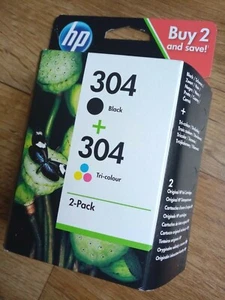HP 304 Pack 2 Cartouches d'Encre Noire + Trois Couleurs 3JB05AE HP DeskJet ENVY - Photo 1/7