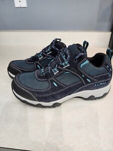 LL Bean Womens Vertgrip Hiking Shoe Tek 2.5 Waterproof Blue Size 6.5 Wide EUC!