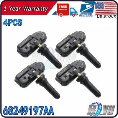 4PCS 68249197AA 2014-2017 TIRE PRESSURE SENSOR For DODGE RAM 1500 2500 3500 TPMS - Image 1 of 4